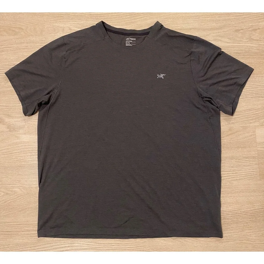 Arcteryx Cormac Crewneck Shirt Mens XL Heathered Black Gorpcore Performance